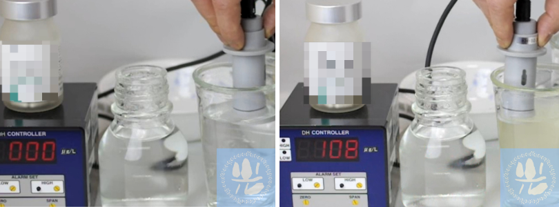 パウダー溶解直後の水素量